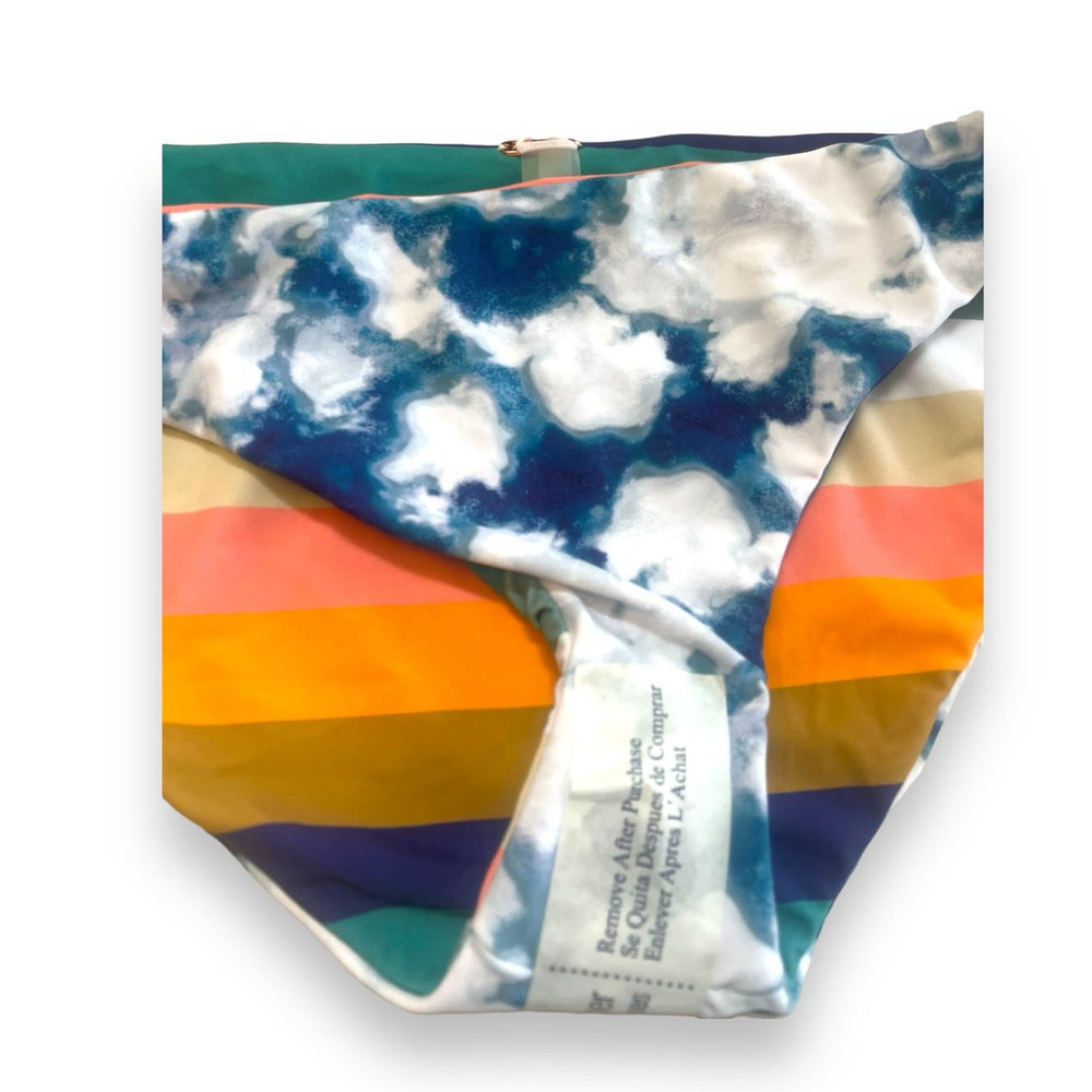 Raisins Low Rider Reversible STRIPED / TIE DYE Bikini Bottoms | XL, Beach Break - Picture 11 of 15